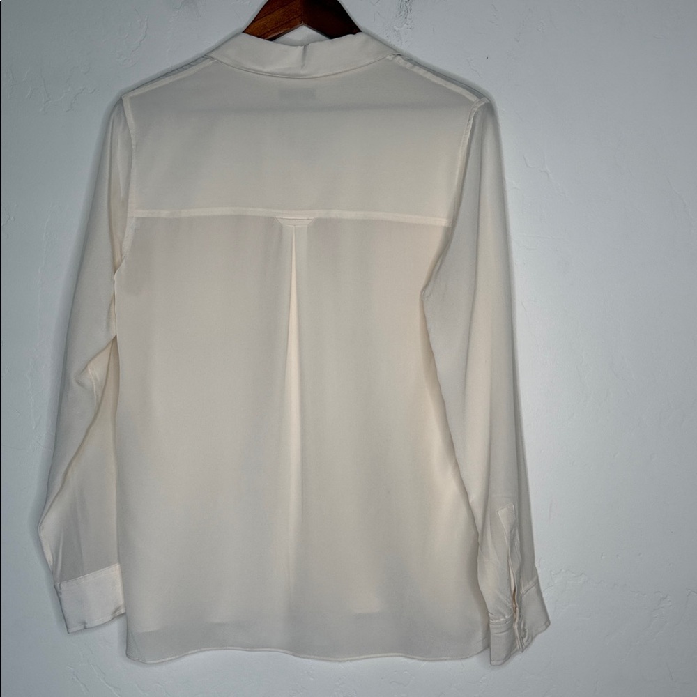 Rails Rhett Python Silk Button Front Shirt White Size Medium - Picture 7 of 7